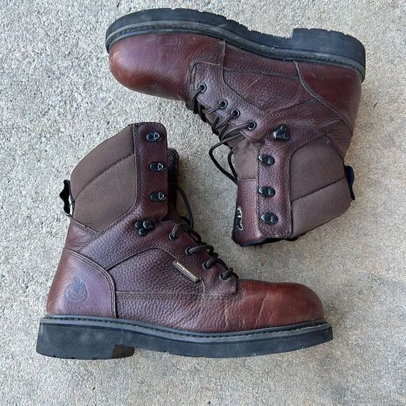 Georgia Boot Glennville Waterproof Work Boot Men’s Size 10 Slip Resistant - Picture 1 of 10
